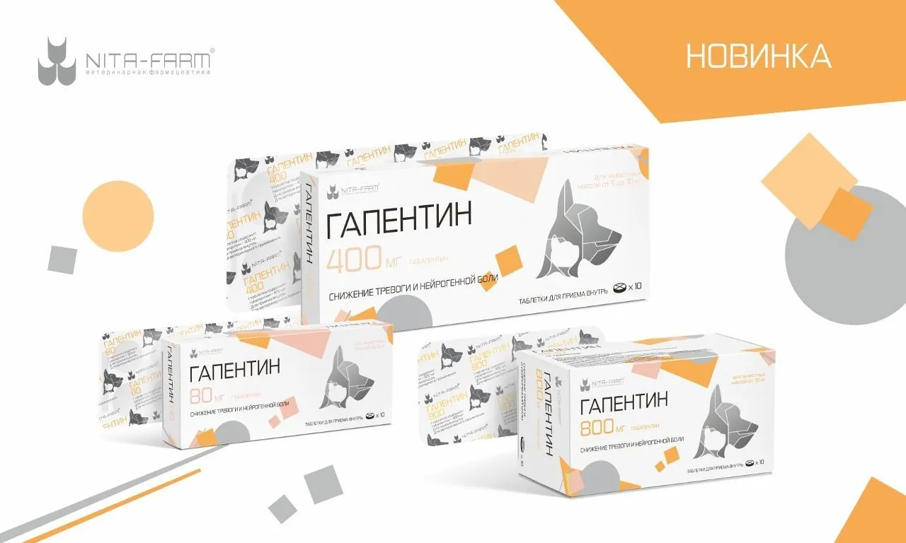 СТАРТ ПРОДАЖ ветеринарного габапентина – Гапентин 80 мг НИТА-ФАРМ